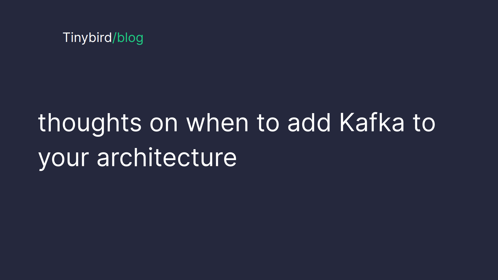 I just want to share my thoughts on Kafka after using it for a few months, always from a practical point of view. I don’t know anything more than th