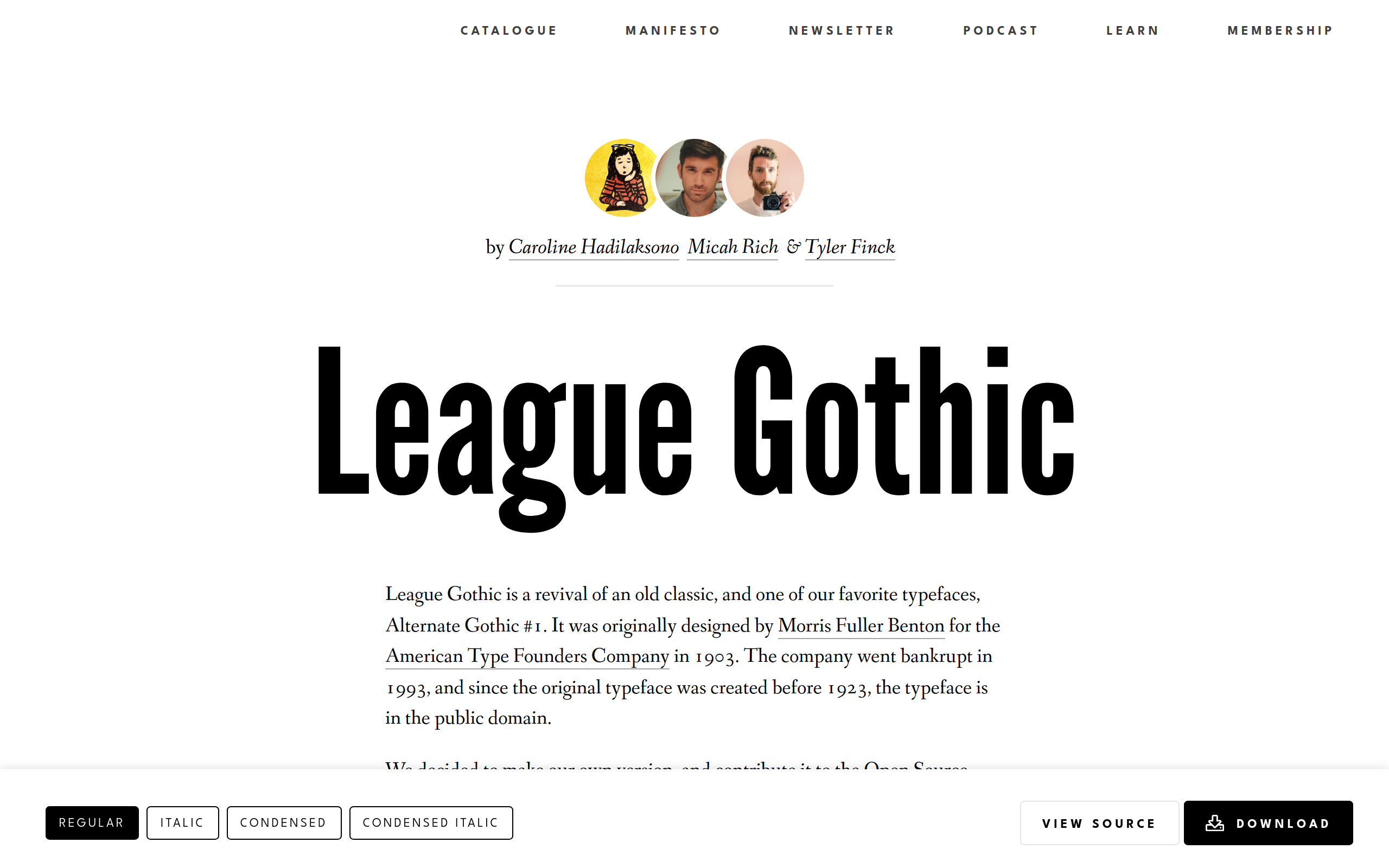 League Gothic The League Of Moveable Type
