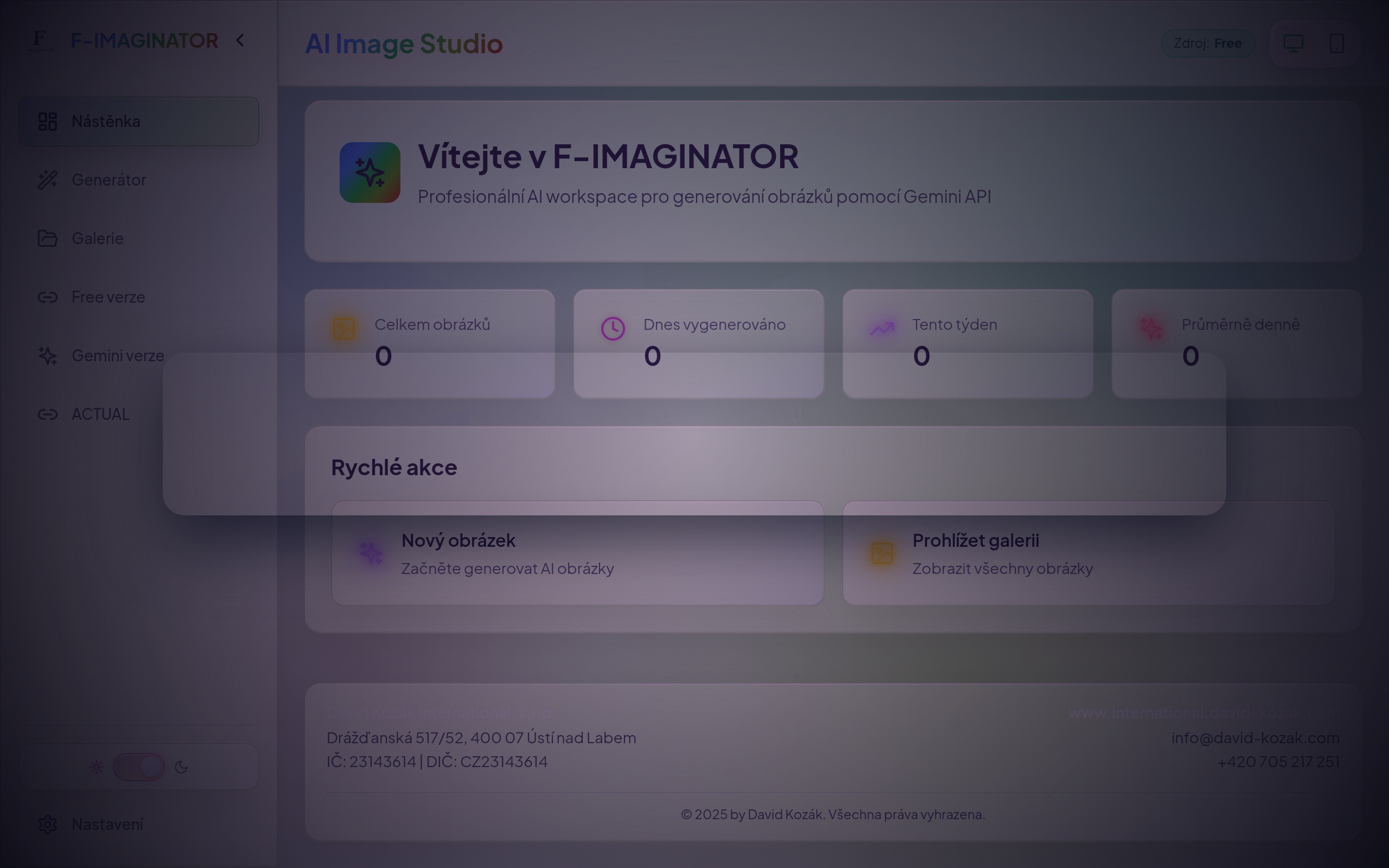 Náhled webu Imaginator