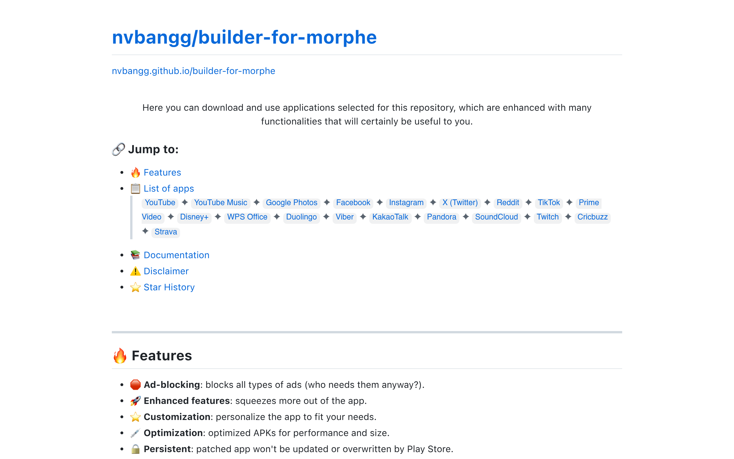 Builder for Morphe Preview