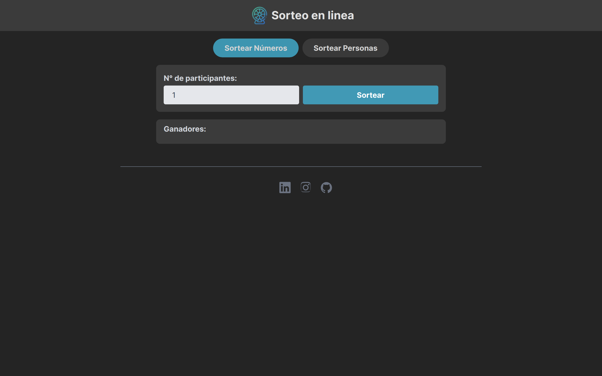 Sorteo en línea