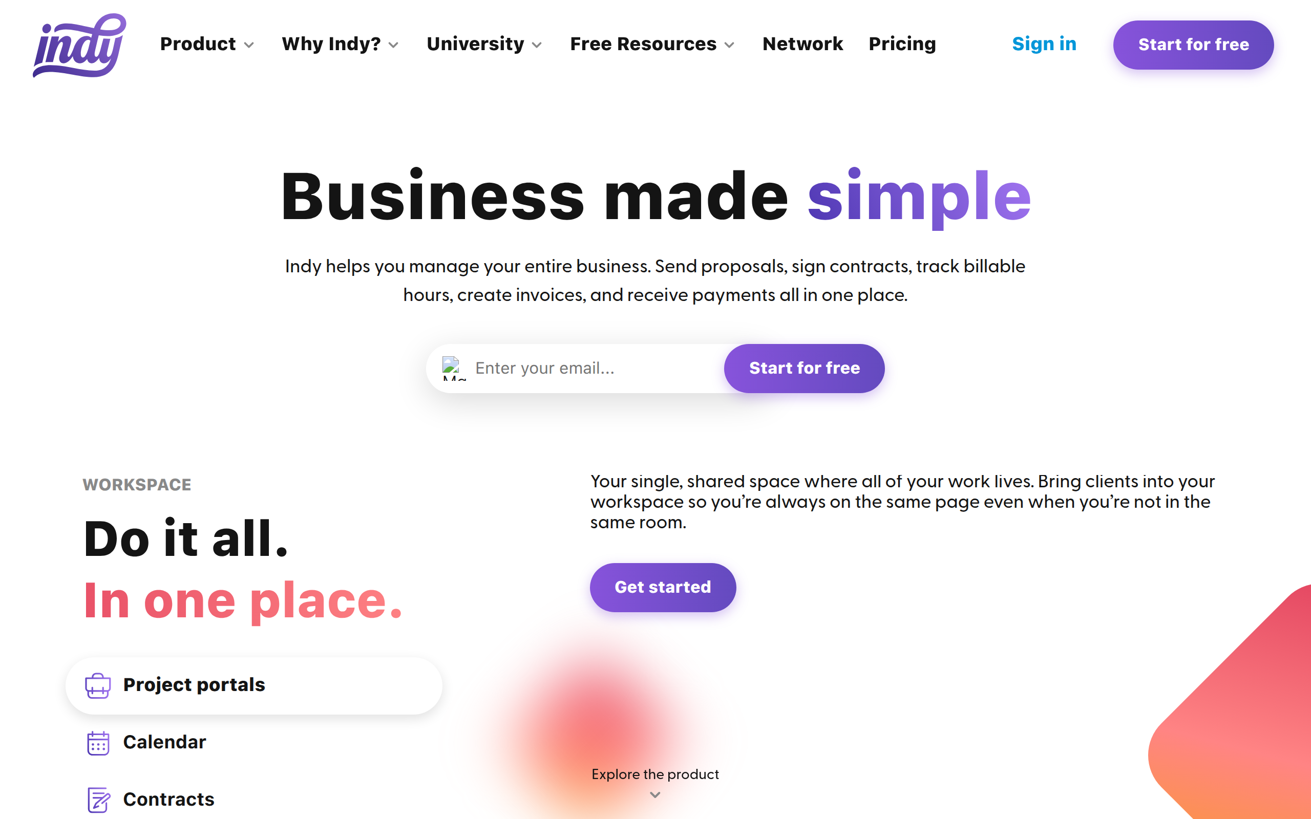 Front-page screenshot of the Awork website, showing its interface and branding.
