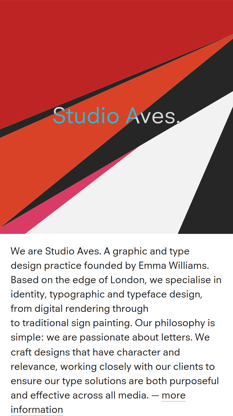 Studio Aves website