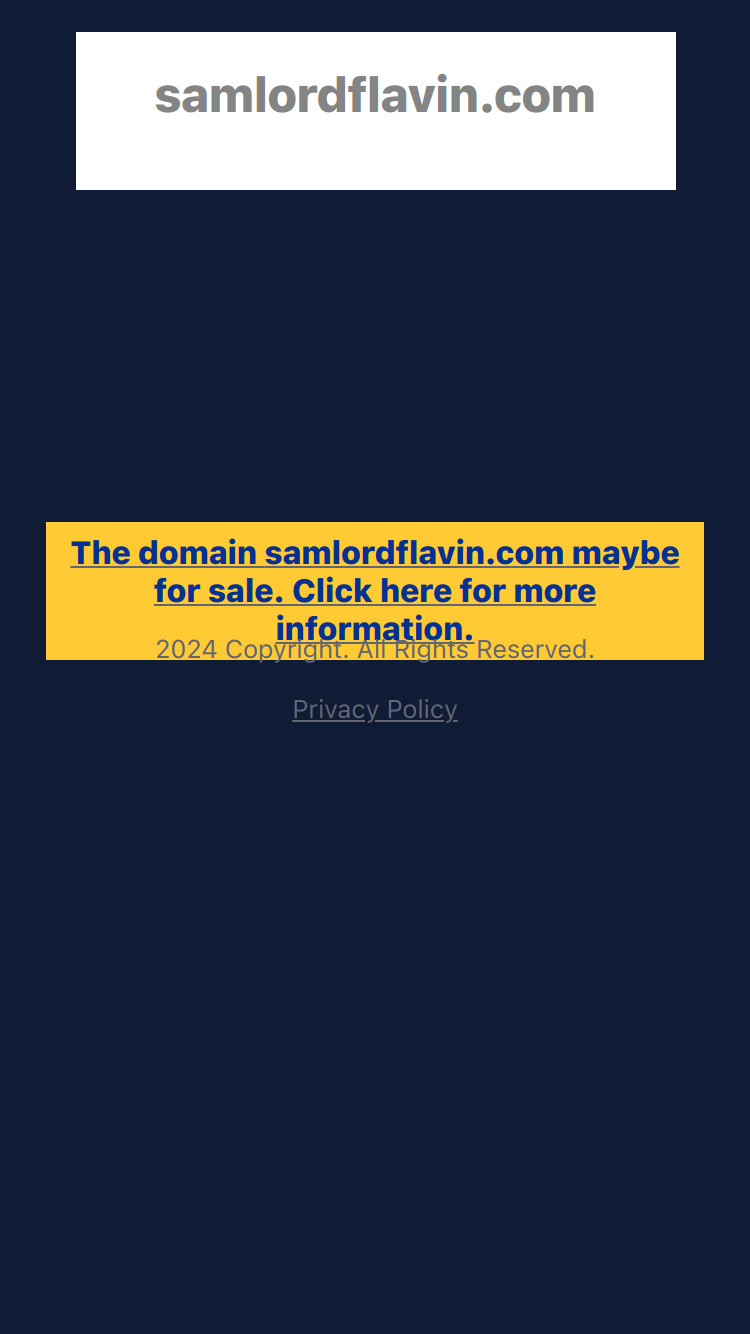 Sam Lord Flavin website