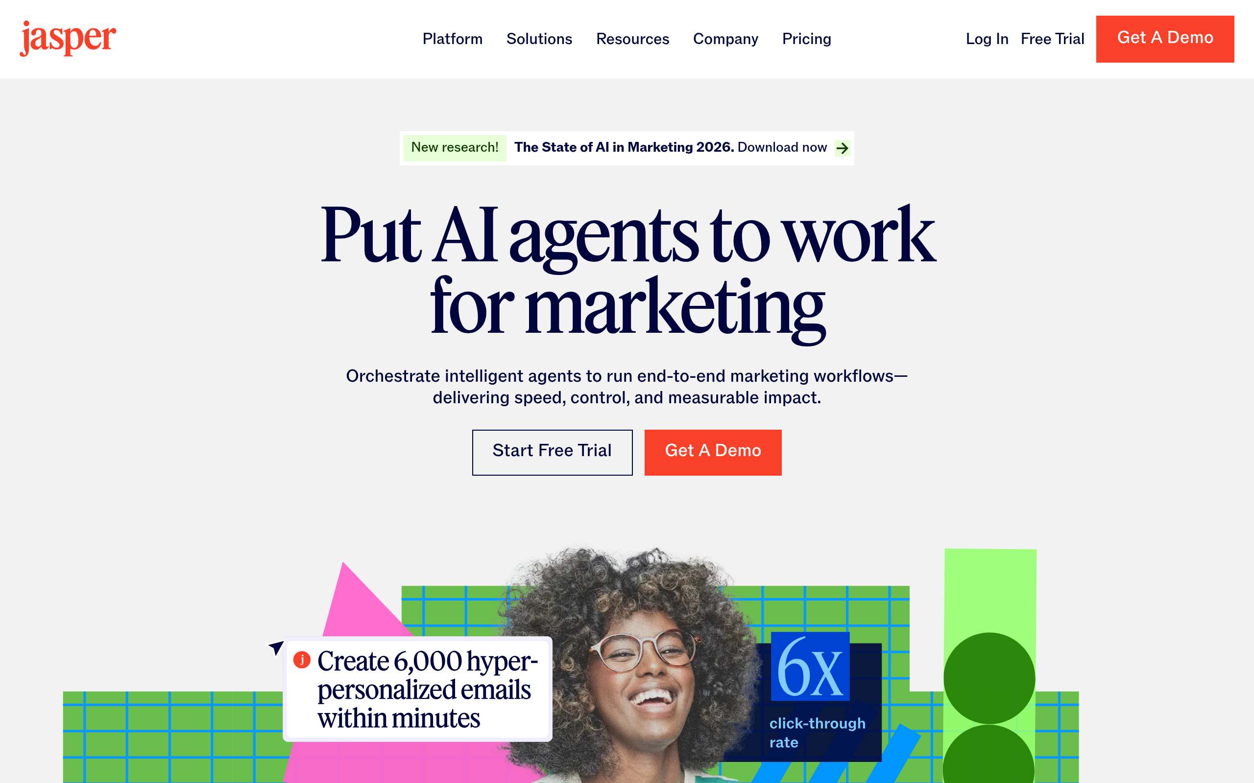 Jasper website preview