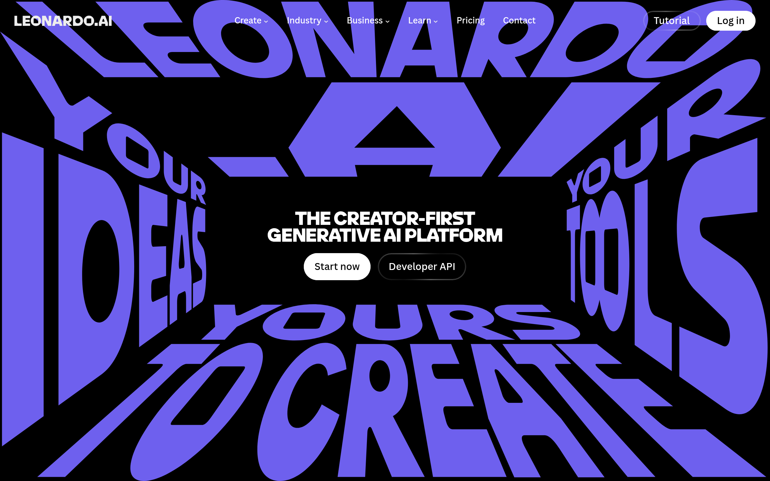 Leonardo AI website preview