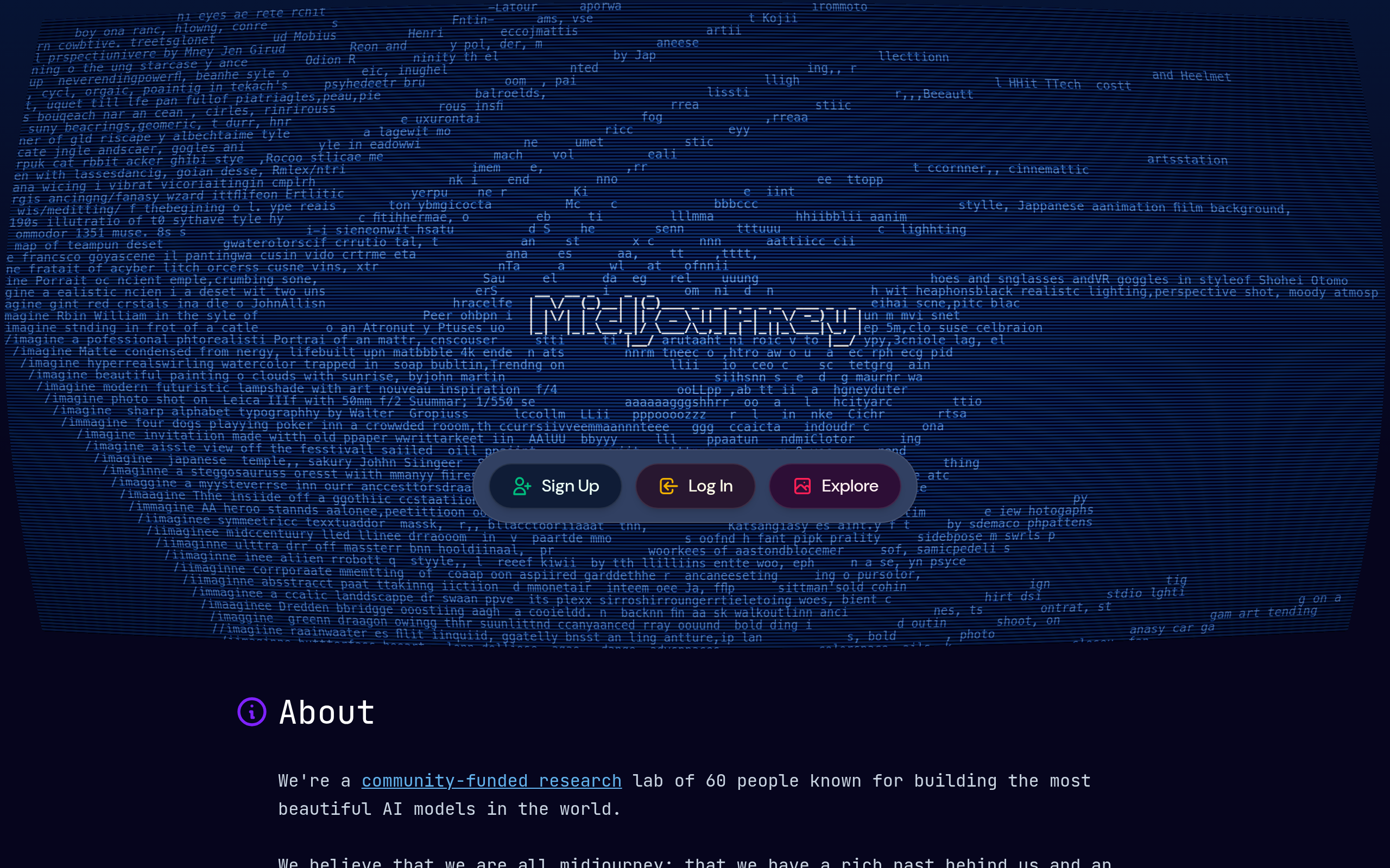 Midjourney website preview