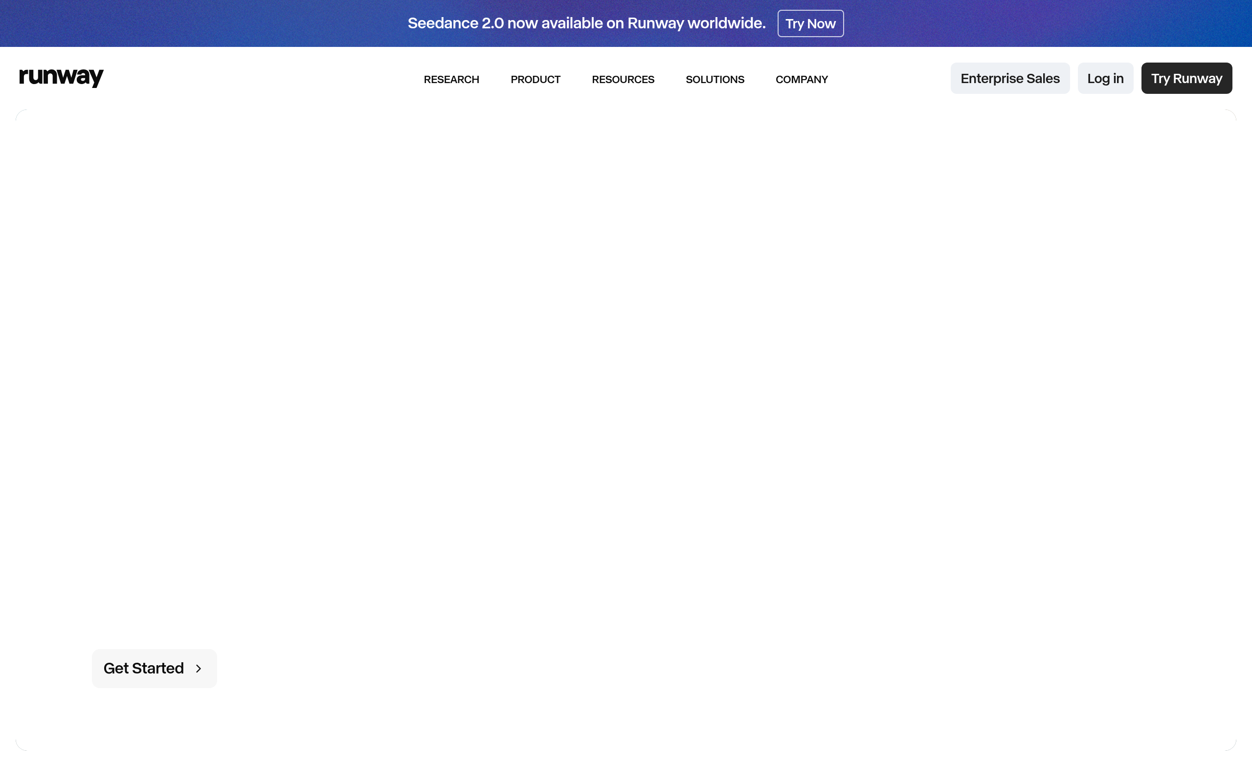 Runway website preview