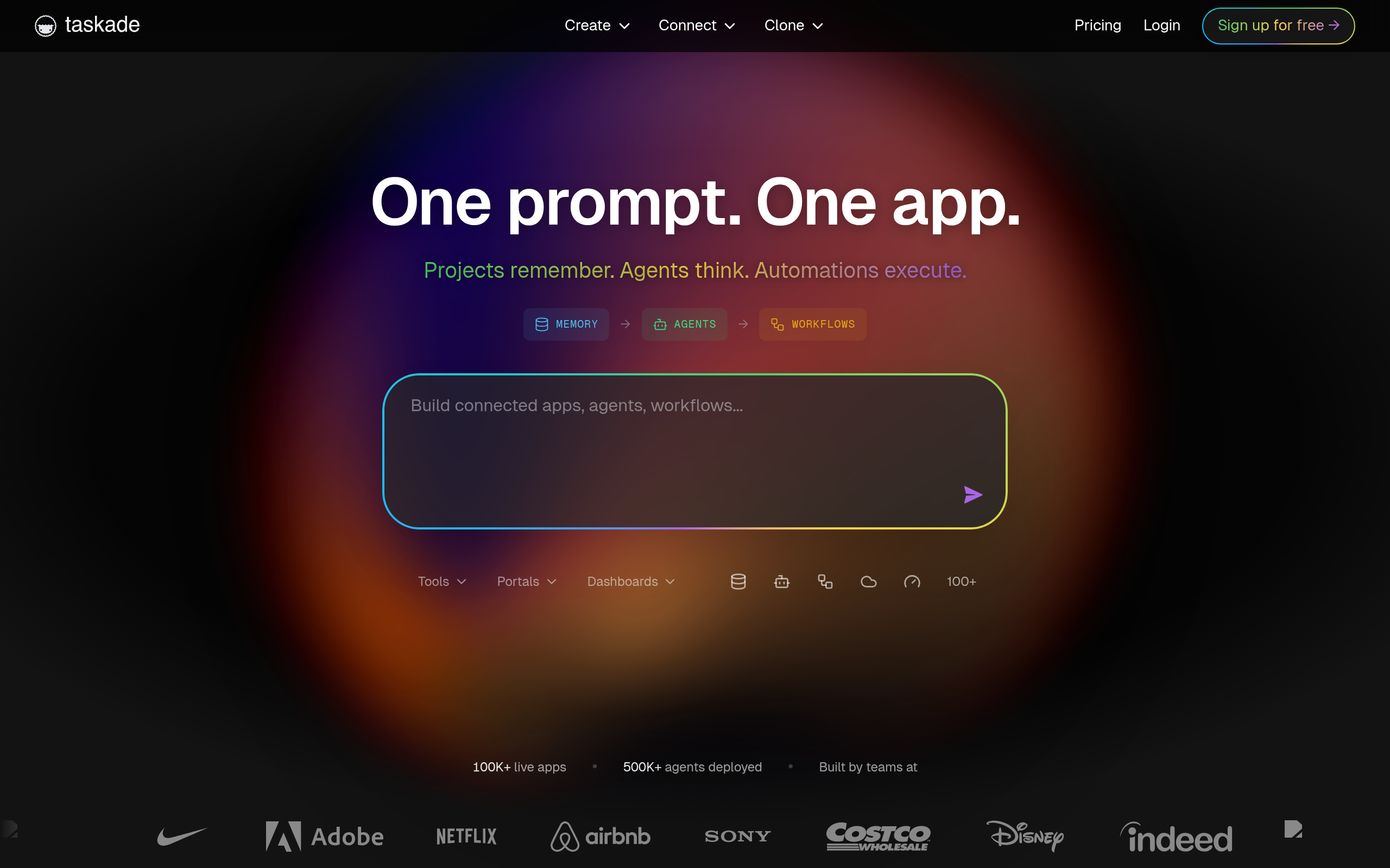 Taskade website preview