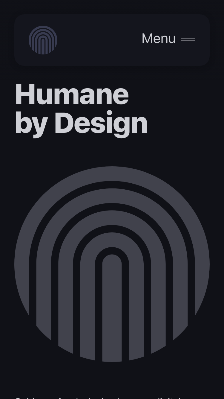 Humane by Design website