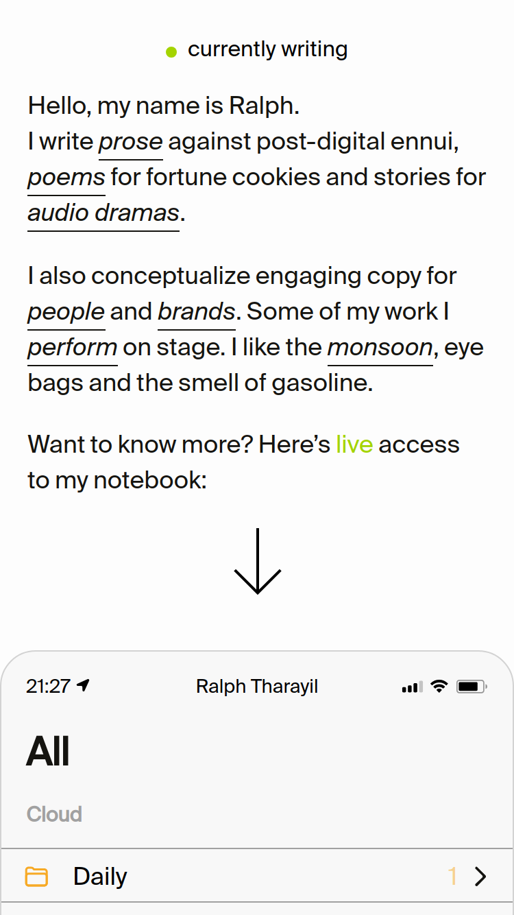 Ralph Tharayil website