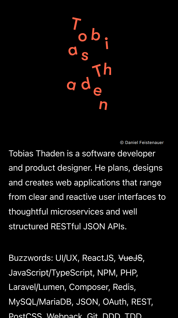 Tobias Thaden website