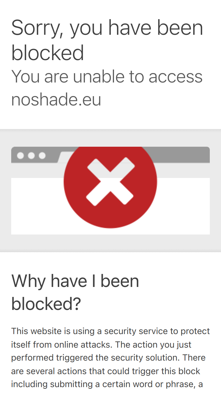 No Shade website