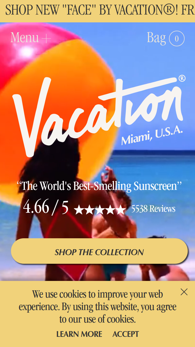 Vacation® website