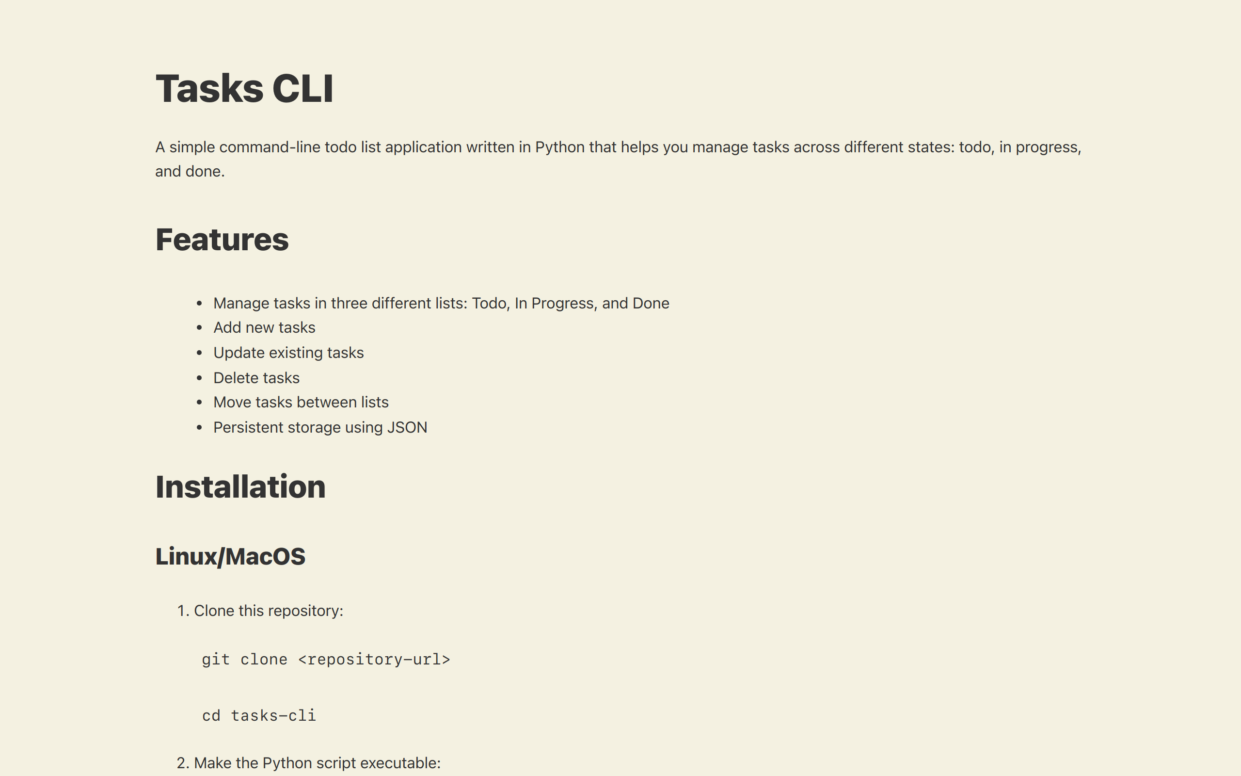 tasks-cli