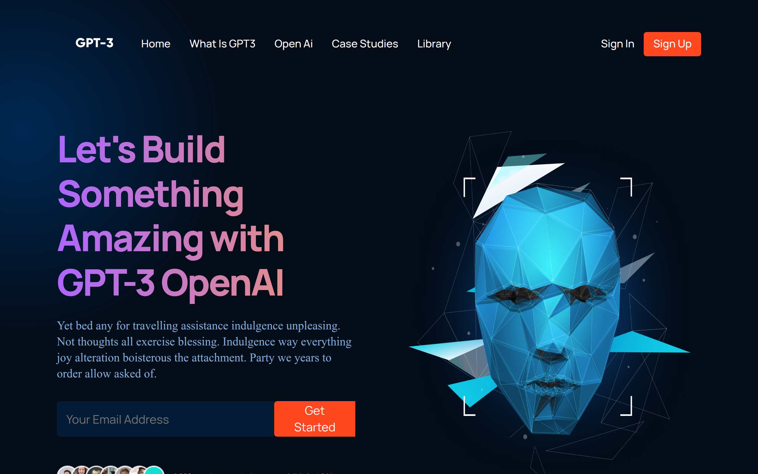 React GPT-3 Static Website